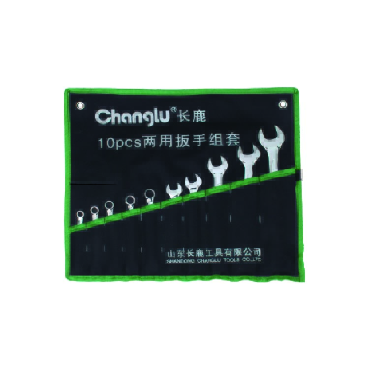长鹿碳钢镜面两用扳手组套