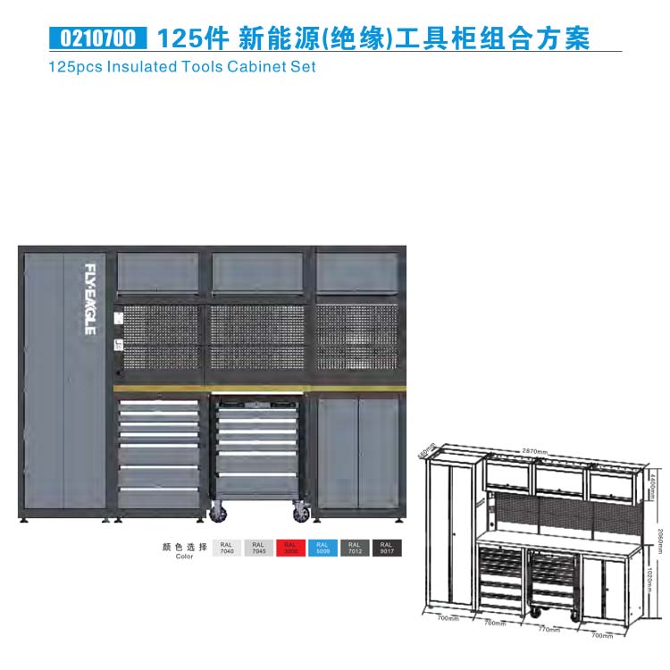 飞鹰125件新能源（绝缘）工具柜组合方案