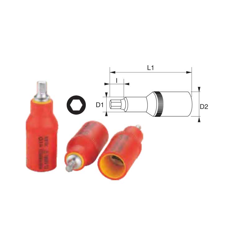 飞鹰绝缘10mm六角旋具套筒