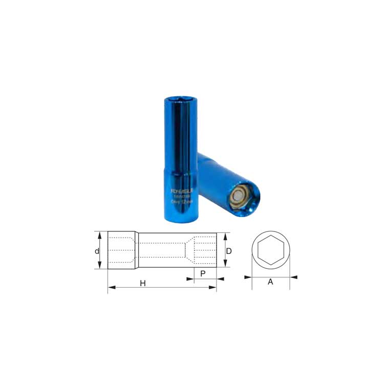飞鹰10mm六角磁性长套筒
