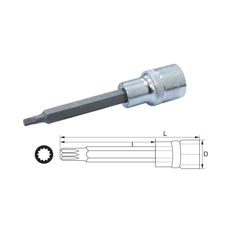 飞鹰12.5mm150L 十二角旋具套筒