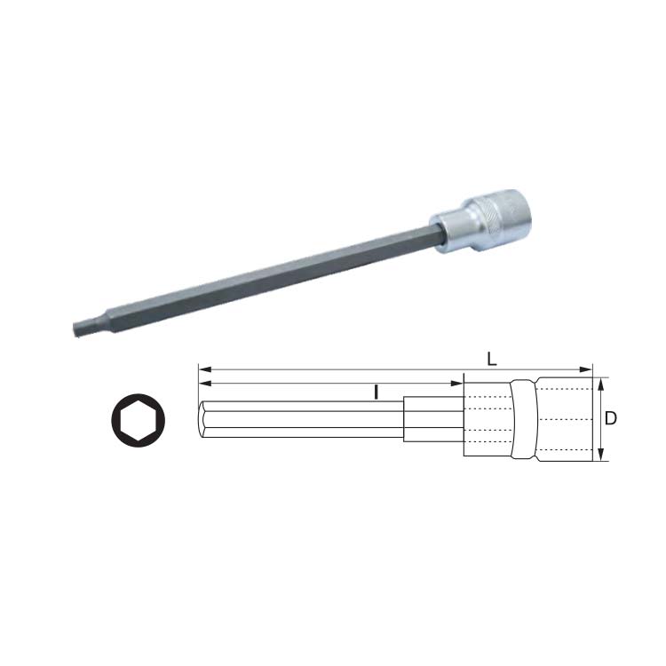 飞鹰12.5mm180L 六角旋具套筒