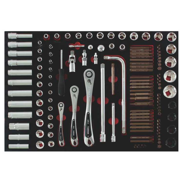 百思泰131件套筒旋具头工具托组套
