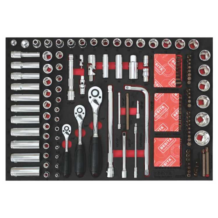 百思泰135件套筒工具托组套