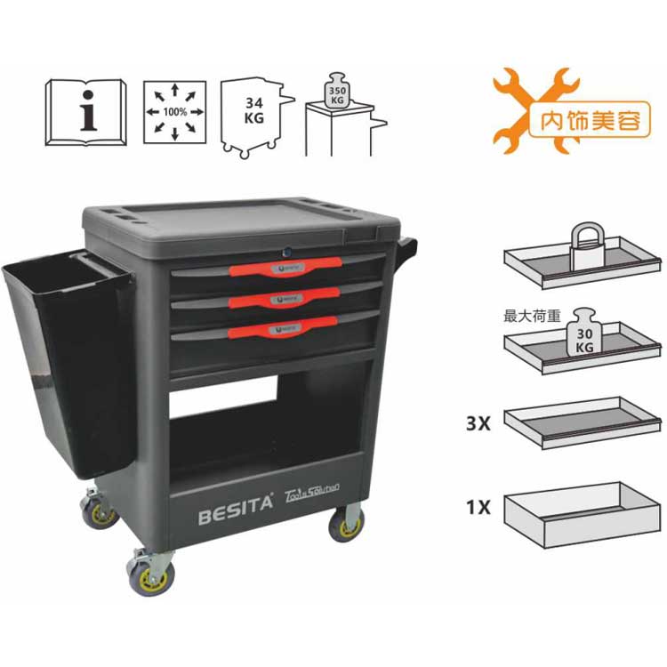 百思泰119件汽车内饰美容工具方案