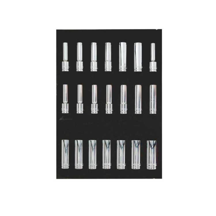 百思泰21件12.5mm长套筒工具托组套