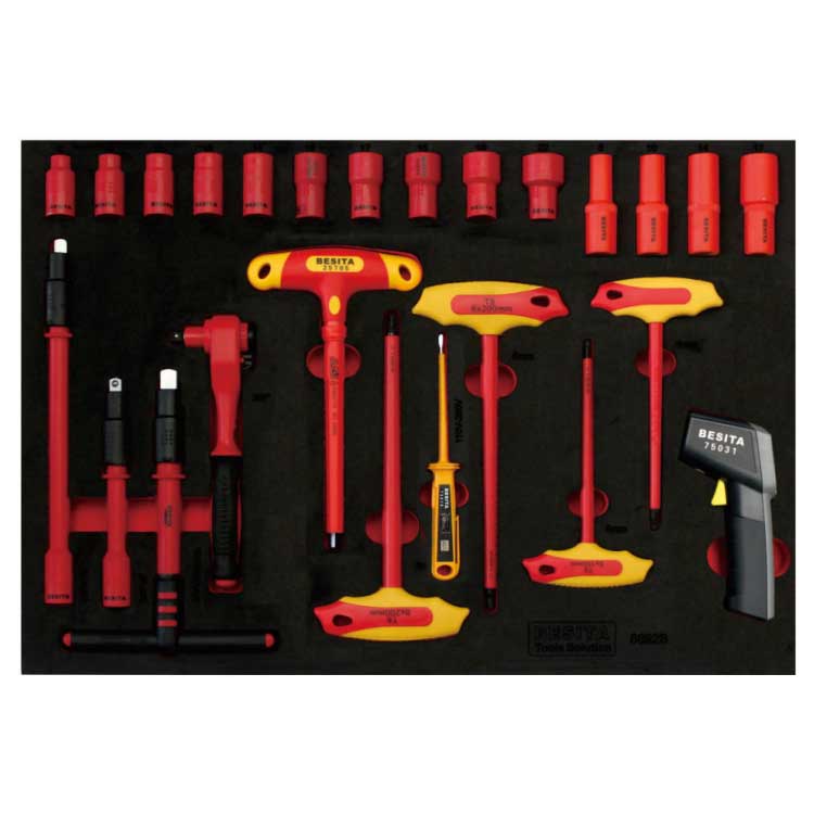 百思泰25件12.5mm旋具套筒工具托组套